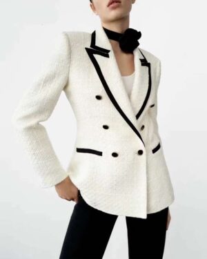 blazer alfaiataria feminino alongado branco
