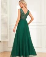 vestido longo para madrinha verde esmeralda